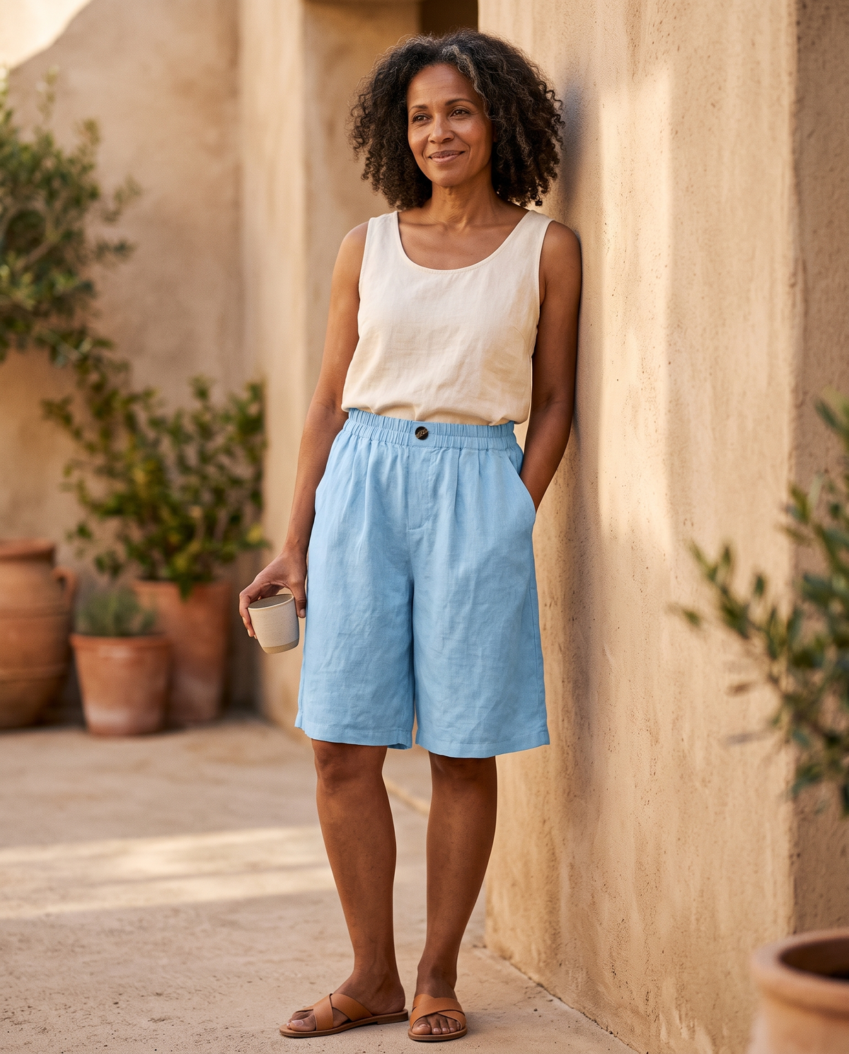 Elin™ | Luftiga Shorts med Elastisk Midja